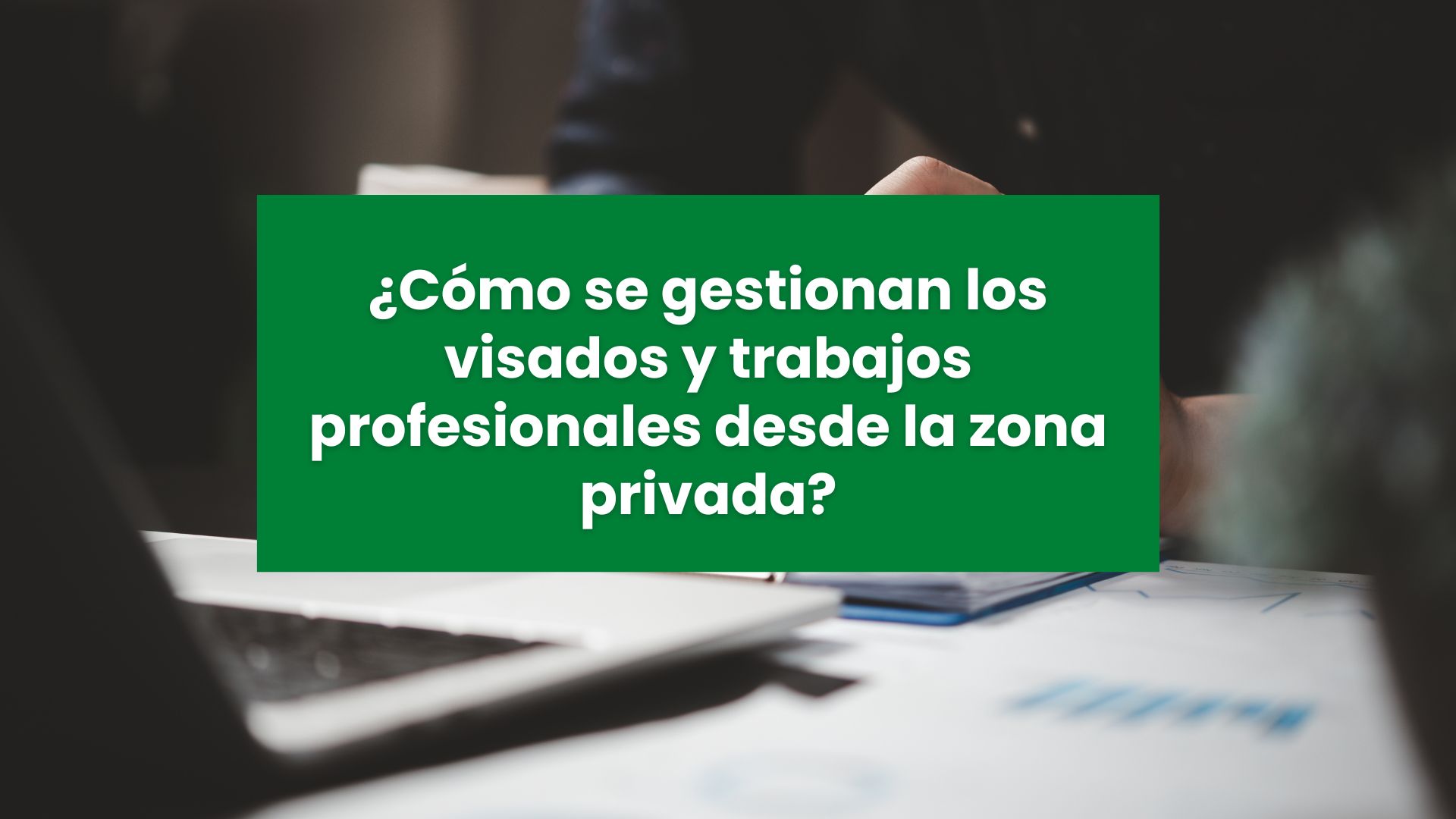 ¿Cómo se gestionan los visados y trabajos profesionales desde la zona privada?