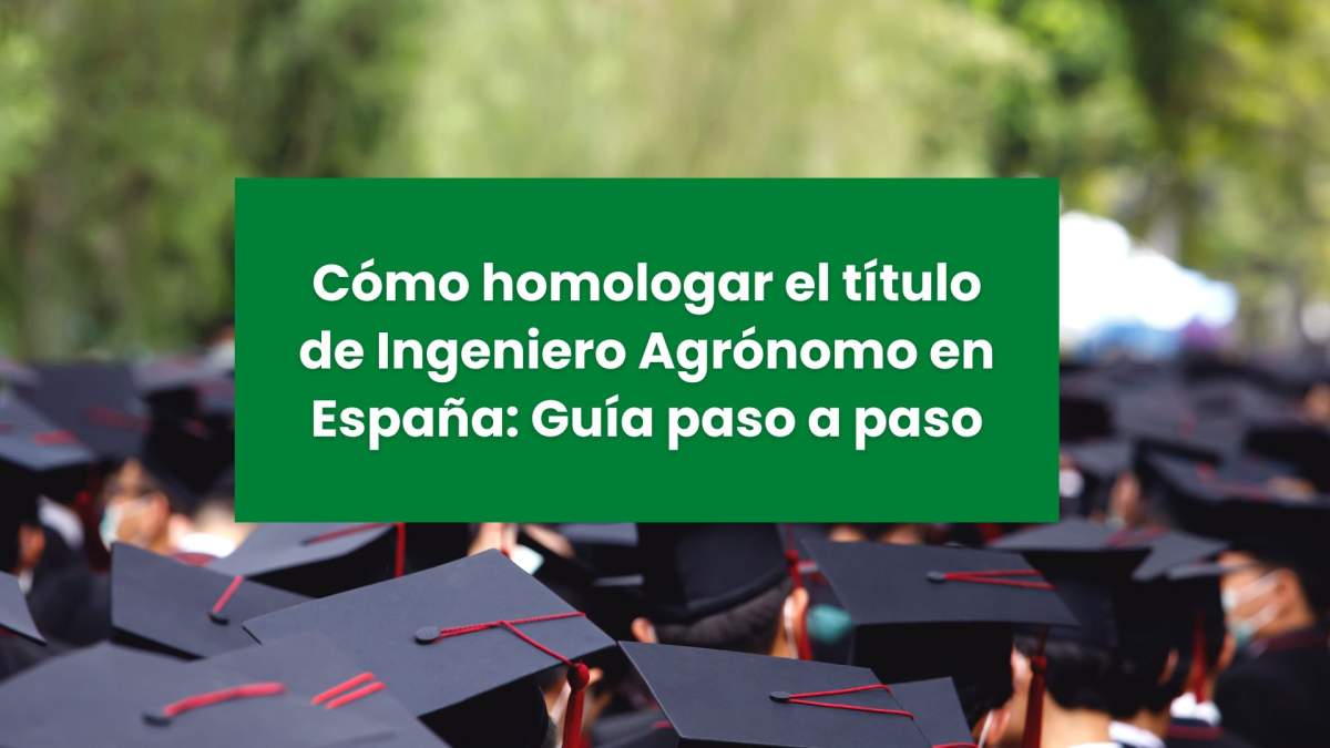 ¿Cómo homologo mi título de Ingeniero Agrónomo en España?