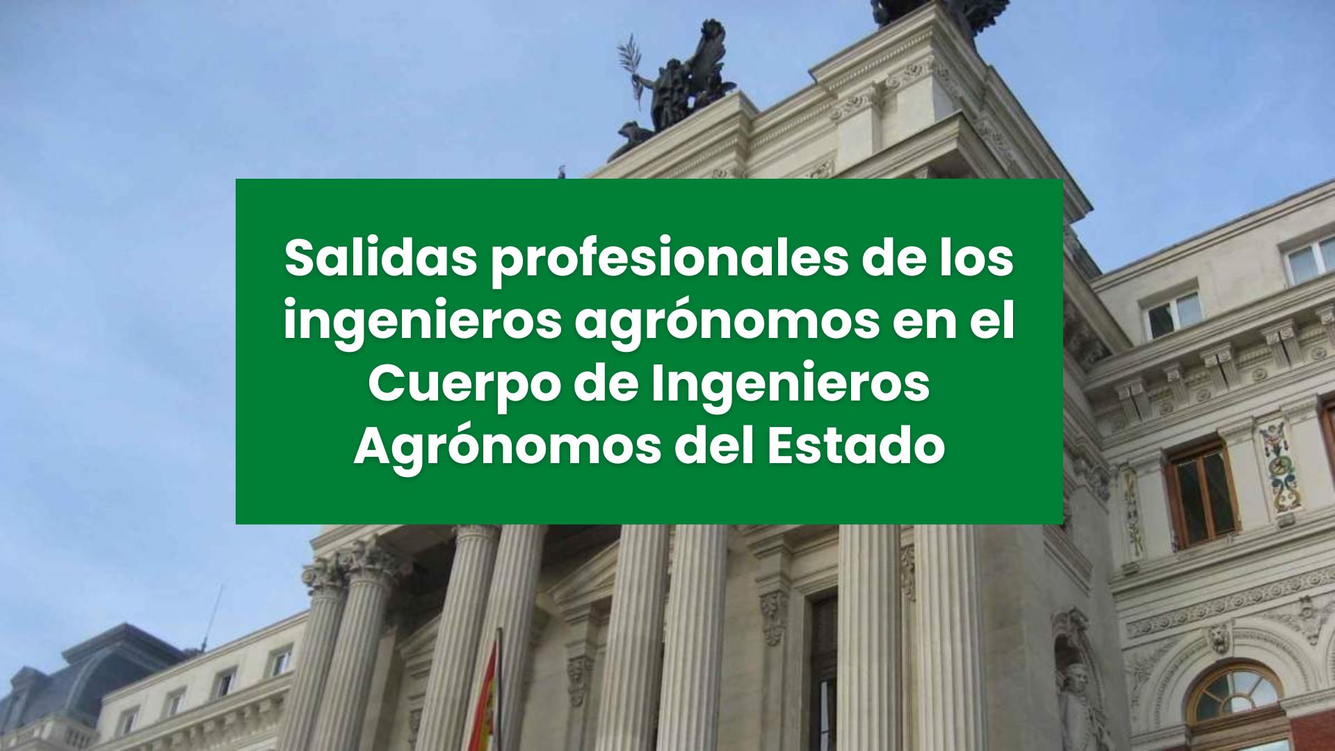 Salidas profesionales de los ingenieros agrónomos en el Cuerpo de Ingenieros Agrónomos del Estado