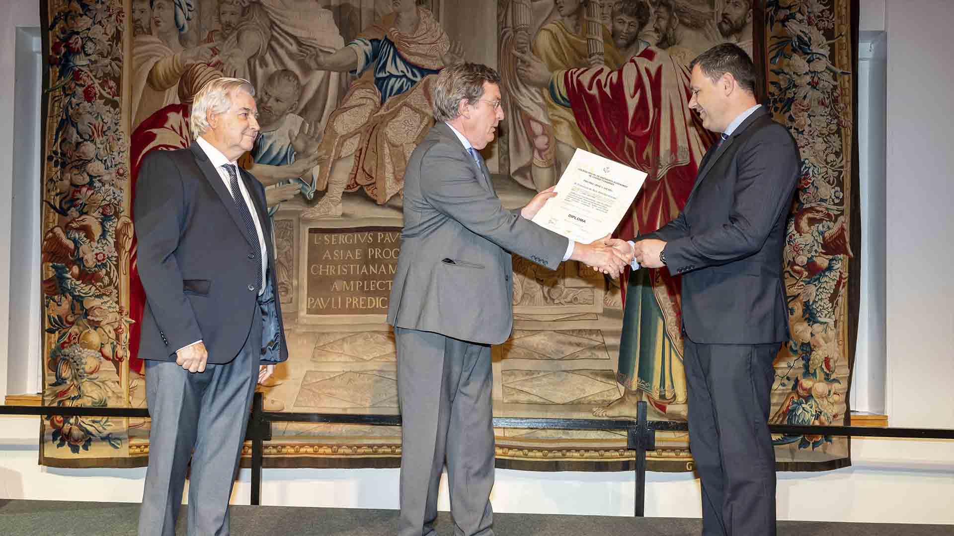 Francisco Sánchez, premio José Cascón del Colegio de Agrónomos