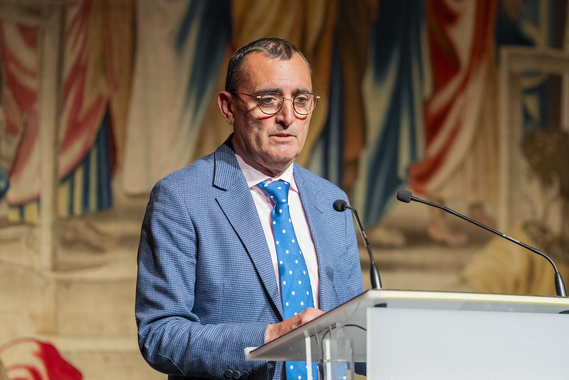 El director general de Sanidad de la Producción Agroalimentaria y Bienestar Animal, Valentín Almansa, en la celebración del Colegio de Ingenieros Agrónomos de Centro y Canarias