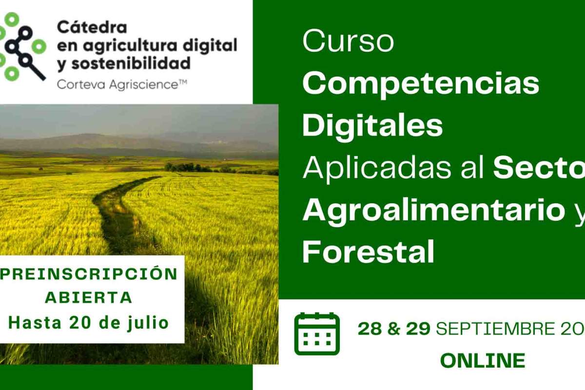 Curso "Competencias digitales aplicadas al sector agroalimentario y forestal"