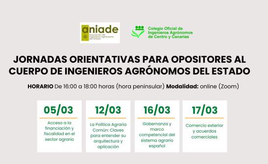 Jornadas orientativas para opositores al Cuerpo de Ingenieros Agrónomos del Estado