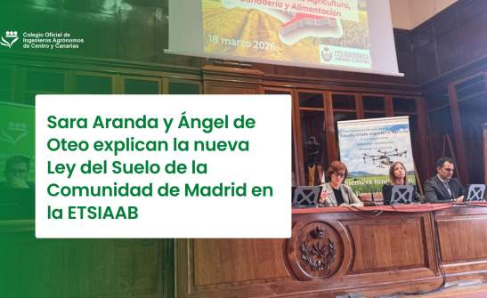 Sara Aranda y Ángel de Oteo explican la nueva Ley del Suelo de la Comunidad de Madrid en la ETSIAAB