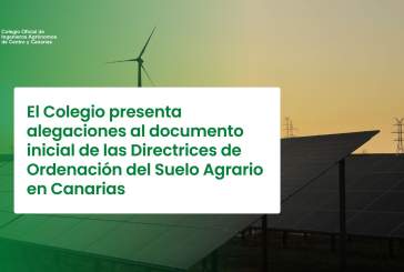 El Colegio presenta alegaciones al documento inicial de las Directrices de Ordenación del Suelo Agrario en Canarias