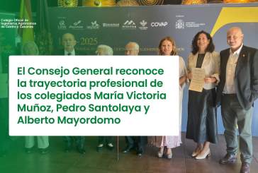 El Consejo General reconoce la trayectoria profesional de los colegiados María Victoria Muñoz, Pedro Santolaya y Alberto Mayordomo