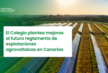 El Colegio plantea mejoras al futuro reglamento de explotaciones agrovoltaicas en Canarias