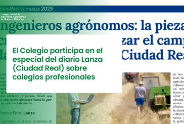 El Colegio de Ingenieros Agrónomos participa en el especial del diario Lanza sobre colegios profesionales