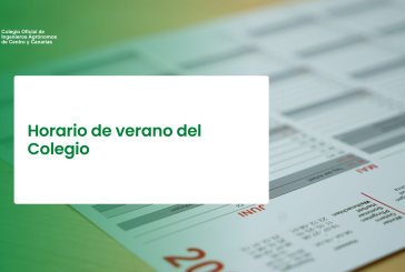 Horario de verano del Colegio Oficial de Ingenieros Agrónomos de Centro y Canarias