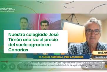 Nuestro colegiado José Timón analiza el precio del suelo agrario en Canarias