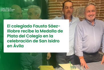 El colegiado Fausto Sáez-Illobre recibe la Medalla de Plata del Colegio en la celebración de san Isidro en Ávila