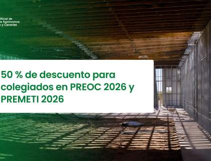 50 % de descuento para colegiados en PREOC 2026 y PREMETI 2026