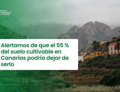 Alertamos de que el 55 % del suelo cultivable en Canarias podría dejar de serlo
