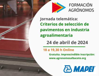 Jornada online: Criterios de selección de pavimentos continuos en industria agroalimentaria (24/04/2024)