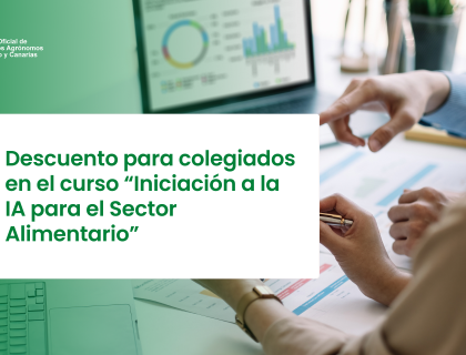 Descuento para colegiados en el curso “Iniciación a la IA para el Sector Alimentario”