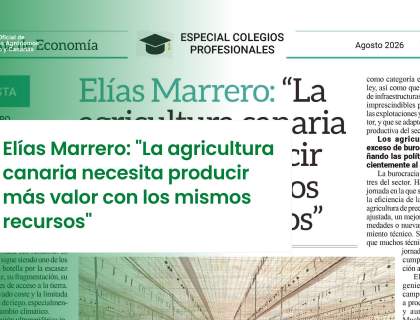 Elías Marrero: "La agricultura canaria necesita producir más valor con los mismos recursos"