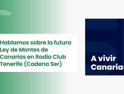 Hablamos sobre la futura Ley de Montes de Canarias en Radio Club Tenerife (Cadena Ser)