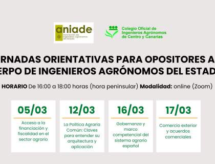 Jornadas orientativas para opositores al Cuerpo de Ingenieros Agrónomos del Estado