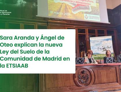 Sara Aranda y Ángel de Oteo explican la nueva Ley del Suelo de la Comunidad de Madrid en la ETSIAAB