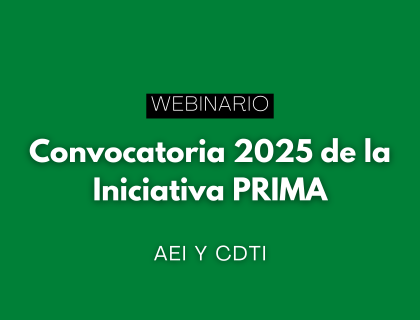 Webinario sobre la convocatoria PRIMA 2025 y consulta estratégica PRIMA 2