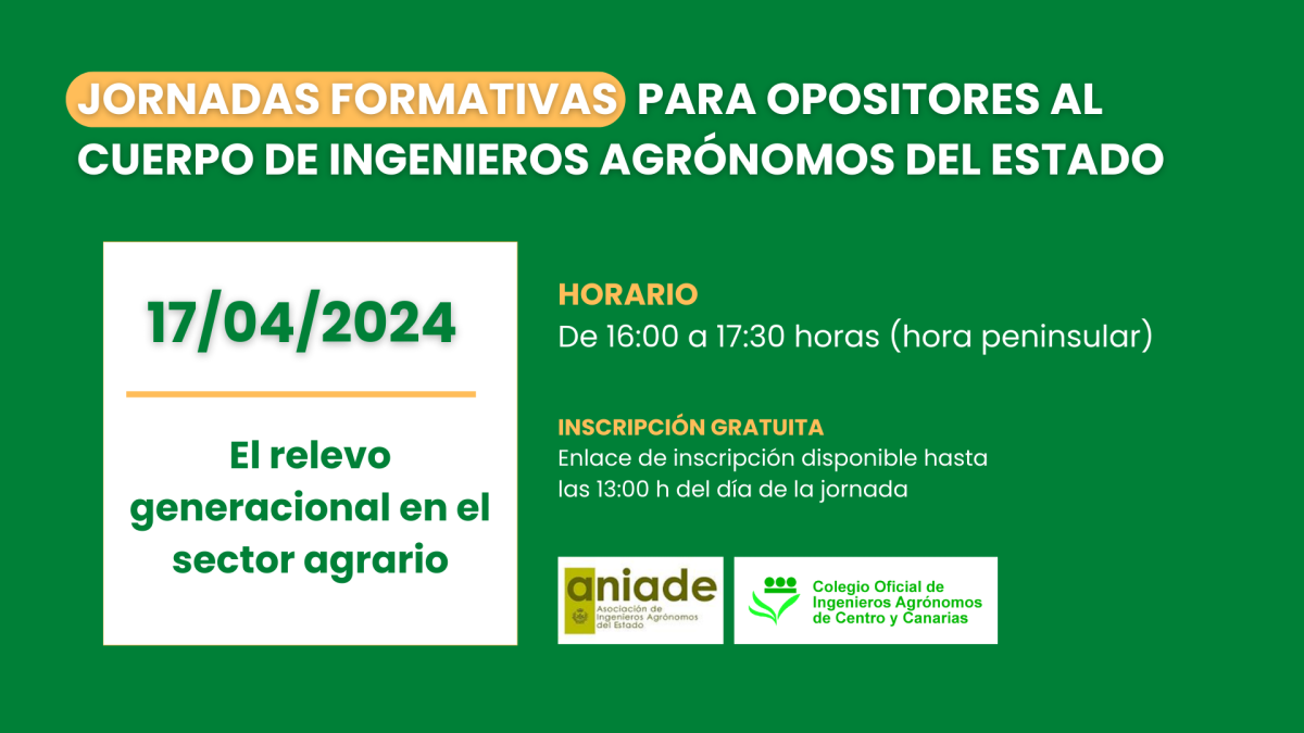 Jornada online "El relevo generacional en el sector agrario" (17/04/2024)