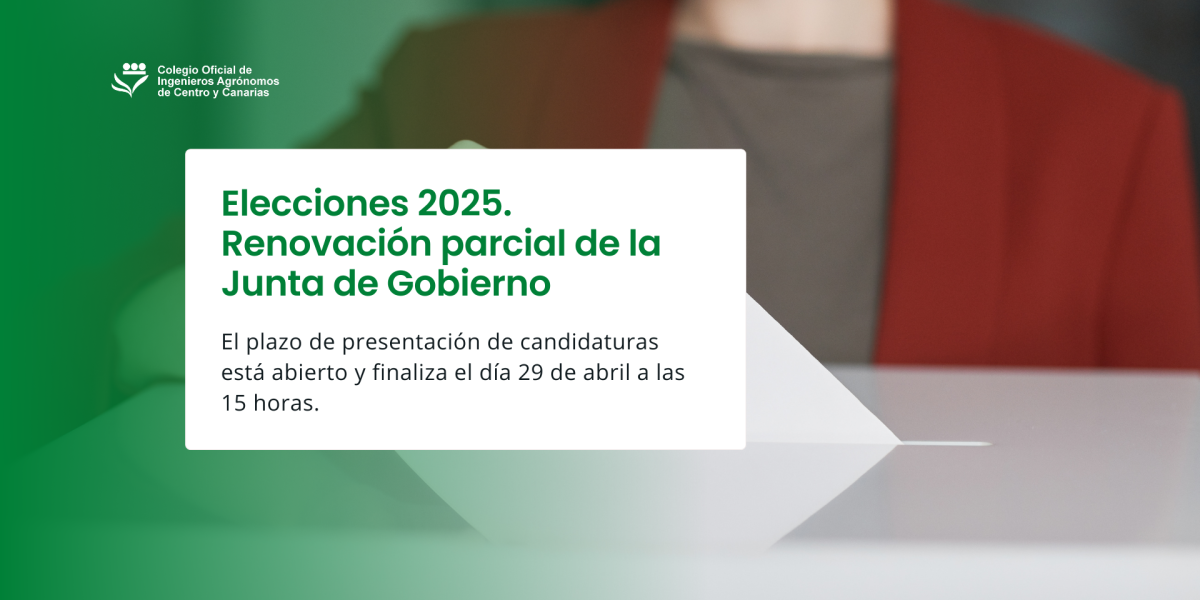 Colegio de Agrónomos. Convocatoria de elecciones 2025