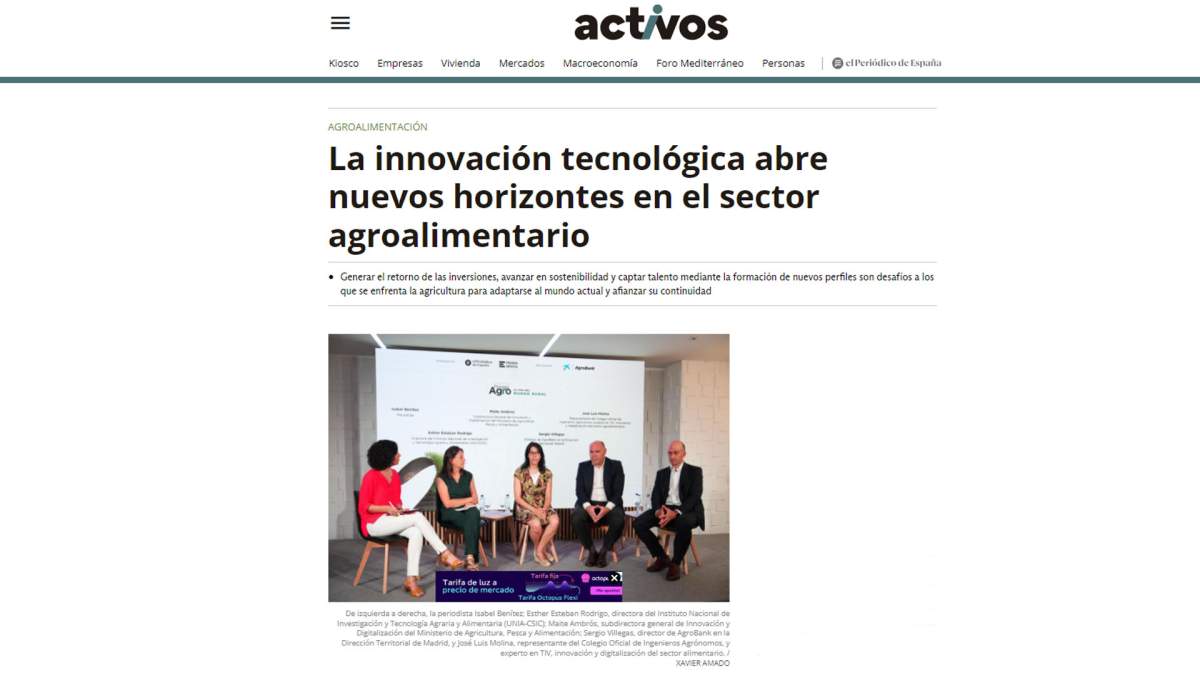 Noticia de EPE La innovación tecnológica abre nuevos horizontes en el sector agroalimentario