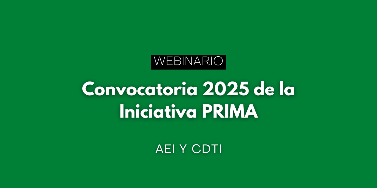 Webinario sobre la convocatoria PRIMA 2025 y consulta estratégica PRIMA 2