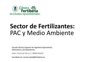 Jornada sobre fertilización para una agricultura sostenible
